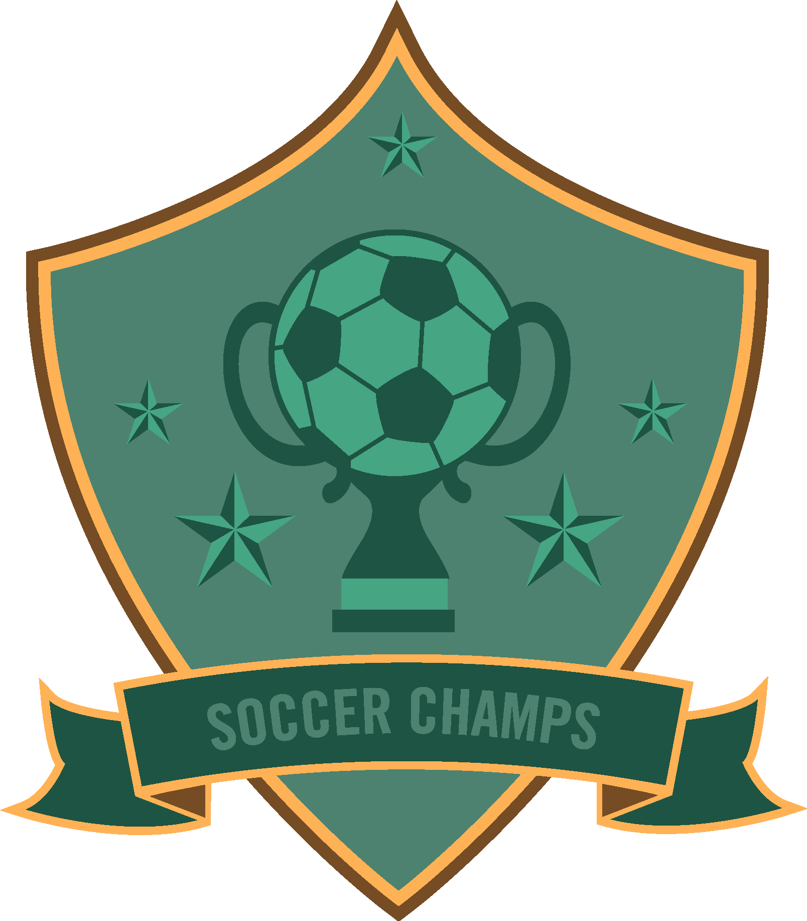 Soccer Champs Sheild Football Club Logo Vector Logo